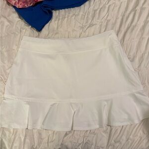 Tommy Bahama White Mini Skort  with Ruffle Hem